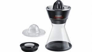 Bosch MCP72GPB espremedor de citrinos Plástico, Inox Preto, Transparente