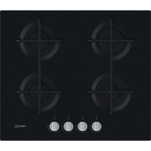 Indesit ING 61T/BK placa Preto Embutido 59 cm Gás 4 zona(s)
