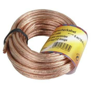 Hama 00030728 Cabo Coluna  2 x 2.5 mm, 10m, transparente