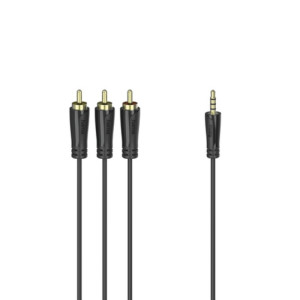 Hama 00205154 cabo de áudio 1,5 m 3.5mm 3 x RCA Preto