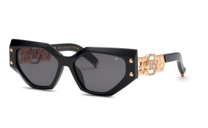 Óculos de sol PHILIPP_PLEIN PLEIN ICON EDGE SPP174S Preto Tamanho: 57X16   Preto