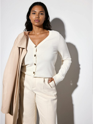 Mohito - Strickjacke - Creme - XL