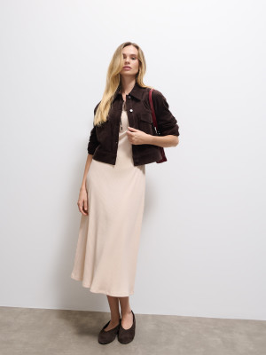 Mohito - Midikleid mit Kragen - Nude - XL