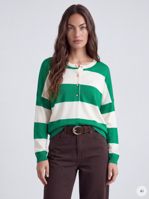 Mohito - Sweter z guzikami - zielony -