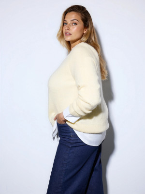 Mohito - Pullover aus Wollmischung - Hellgelb - M