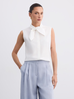 Mohito - Blusa con allacciatura sul collo - bianco - 36