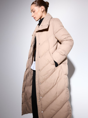 Mohito - Cappotto lungo trapuntato - beige - 32
