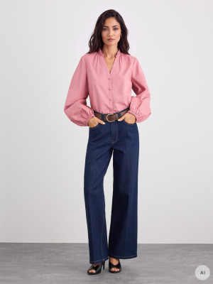 Mohito - Blusa con manga abullonada - rosa empolvado - 32