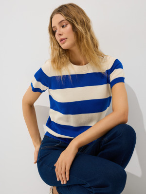 Mohito - Maglione a maniche corte - blu - XS