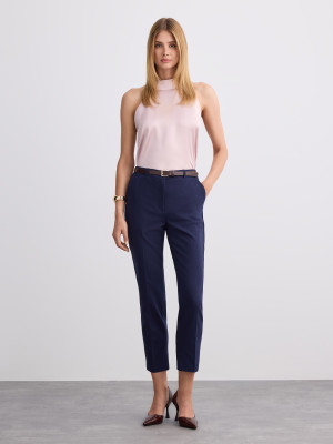 Mohito - Zigarettenhose mit Gürtel - Navy - 46