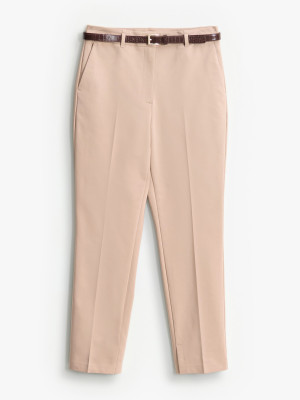Mohito - Zigarettenhose mit Gürtel - Beige - 38