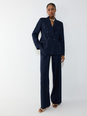 Mohito - Spodnie wide leg - granatowy -