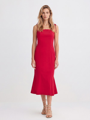 Mohito - Abito midi aderente - maroon - 34
