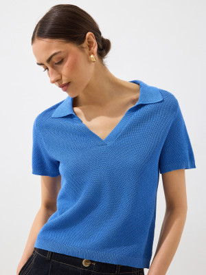 Mohito - Pullover mit Kurzen Ärmeln - Hellblau - L