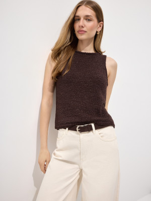 Mohito - LADIES` SWEATER - marrone scuro - S
