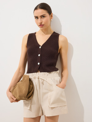 Mohito - Gilet - marrone scuro - XL