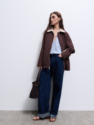 Mohito - Jeansy cuffed straight - granatowy -