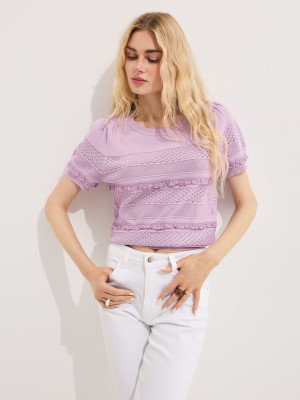 Mohito - Pullover mit Kurzen Ärmeln - Lavendel - XL