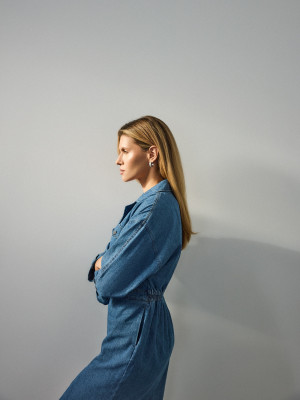 Mohito - Midikleid aus Jeans - Blau - 32