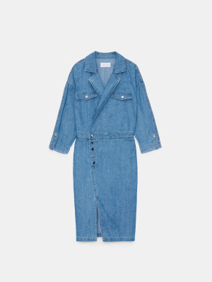 Mohito - Midikleid aus Jeans - Blau - 32