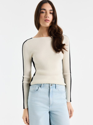 Mohito - Maglione a costine - panna - XS