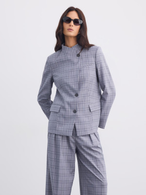 Mohito - Karierter Blazer - Grau - 34