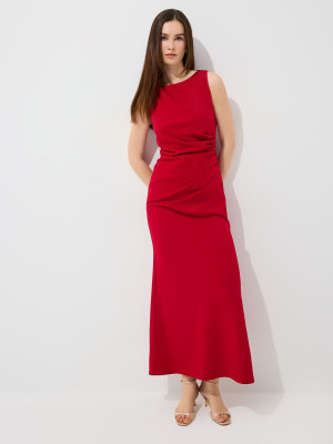 Mohito - Maxikleid mit Raffung - Rot - M
