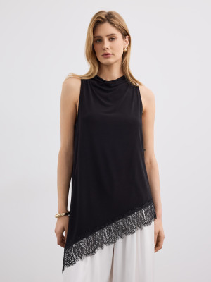 Mohito - Bluse mit Spitze - Schwarz - M