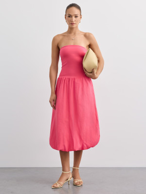 Mohito - Maxikleid aus Baumwolle - Pink - 38
