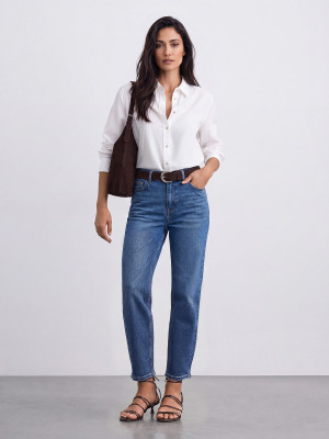 Mohito - Mom-Jeans im Slim-Fit - Navy - 42