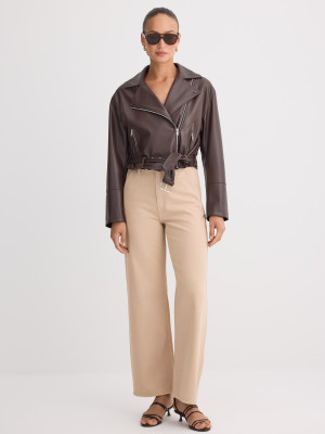 Mohito - Jeans mit weitem Bein - Beige - 34