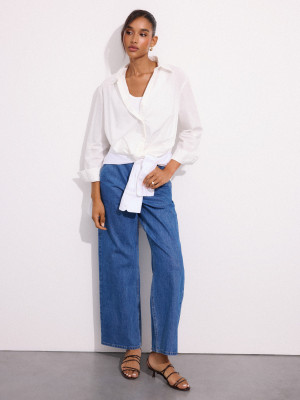 Mohito - Jeans mit weitem Bein - Blau - 36