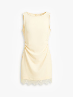 Mohito - Minikleid mit Spitze - Hellgelb - L
