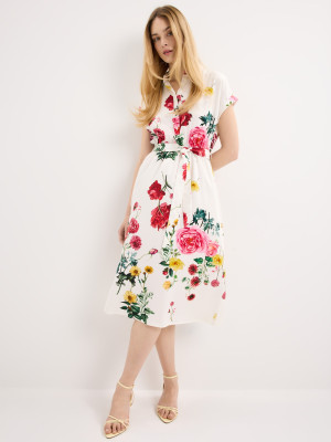Mohito - Midi-Hemdkleid - Weiß - 42