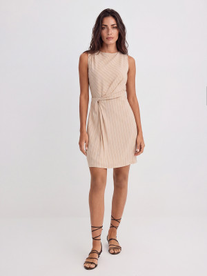 Mohito - Mini abito con arricciatura - beige - XS