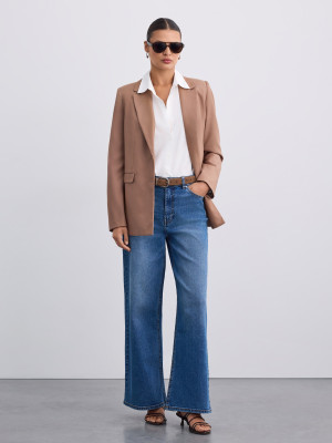 Mohito - Jeansy wide leg - niebieski -