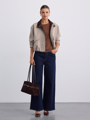 Mohito - Jeans mit weitem Bein - Navy - 36