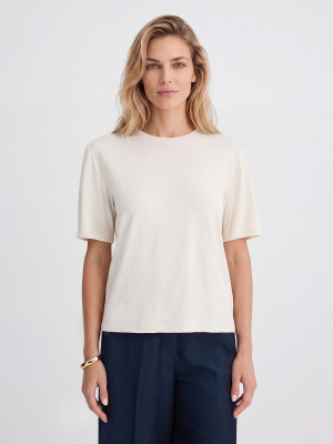 Mohito - T-Shirt mit kurzen Ärmeln - Nude - M