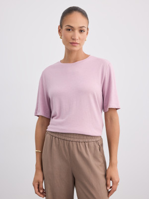 Mohito - T-Shirt mit kurzen Ärmeln - Pastellrosa - XS