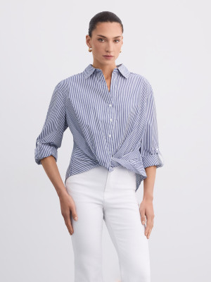 Mohito - Camicia a righe - blu pallido - 32