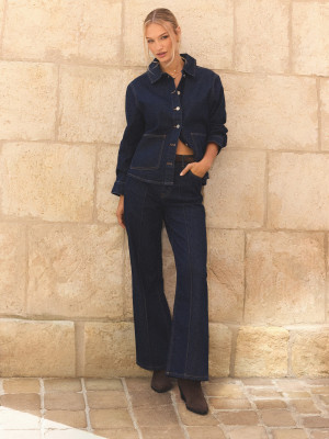 Mohito - Blugi wide leg - Bleu marin - 32