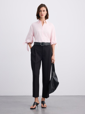 Mohito - Hemdbluse mit Puffärmeln - Pastellrosa - 40