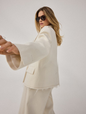 Mohito - Kurzer Blazer - Creme - 36