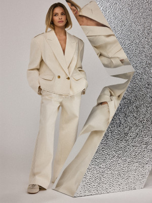 Mohito - Wide leg trousers - Creme - 40