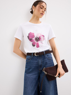 Mohito - T-shirt in cotone con stampa - bianco - L