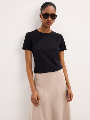 Mohito - T-Shirt mit kurzen Ärmeln - Schwarz - XS