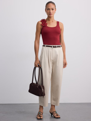 Mohito - Lyocell blend trousers - beige - 34