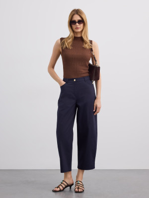 Mohito - Spodnie slouchy - granatowy -