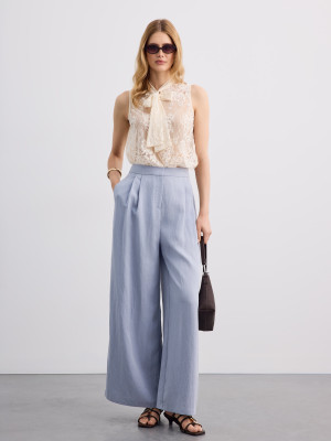 Mohito - Pantaloni wide leg - azzurro - 32
