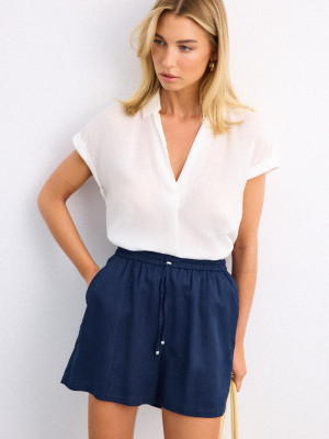 Mohito - Blusa in misto lyocell - bianco - 38